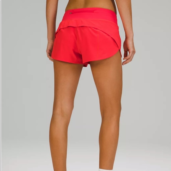 Lululemon red shorts with zipper pocket in the back - Picture 3 of 4